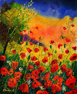 Minimalist Childrens Stories Rights Managed Images - Red Poppies 45 Royalty-Free Image by Pol Ledent