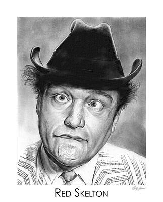 Portraits Drawings Rights Managed Images - Red Skelton Royalty-Free Image by Greg Joens