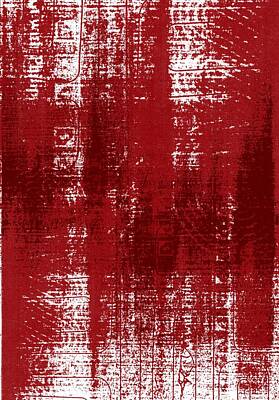 Joe Hamilton Nfl Football Wood Art - Red Texture by Design Pics RF