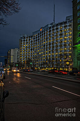 Patriotic Signs - Regina at night by Viktor Birkus