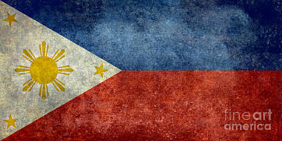 Kim Fearheiley Photography Royalty Free Images - Philippines national flag Royalty-Free Image by Sterling Gold