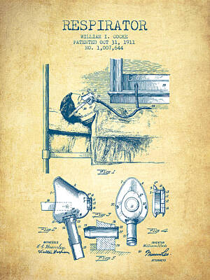 Graduation Hats - Respirator patent from 1911 - Vintage Paper by Aged Pixel