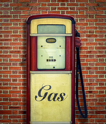 Fashion Paintings Rights Managed Images - Retro Vintage Gasoline Pump Royalty-Free Image by Mr Doomits