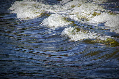 Randall Nyhof Royalty-Free and Rights-Managed Images - River Rapids Detail of the Grand River by Randall Nyhof