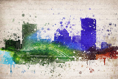 Cities Mixed Media Royalty Free Images - Rochester in Color Royalty-Free Image by Aged Pixel