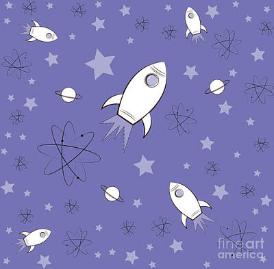 Royalty-Free and Rights-Managed Images - Rocket Science Purple by Amy Kirkpatrick