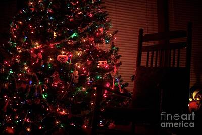 Frank J Casella Royalty-Free and Rights-Managed Images - Rocking Chair Christmas by Frank J Casella