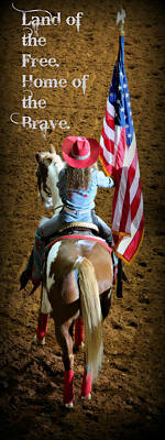 Landmarks Photos - Rodeo America - Land of the Free by Stephen Stookey