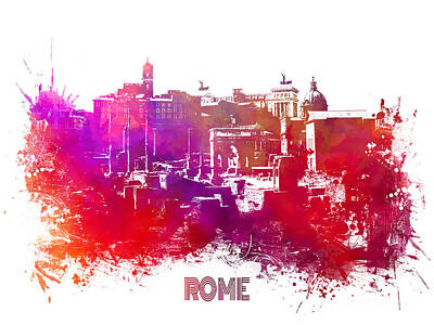 Minimalist Movie Posters 2 - Rome skyline by Justyna Jaszke JBJart