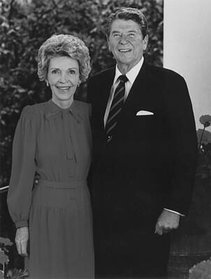Politicians Royalty Free Images - Ronald And Nancy Reagan Royalty-Free Image by War Is Hell Store