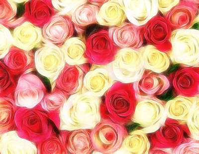 Roses Digital Art - Roses Of Love by Georgiana Romanovna