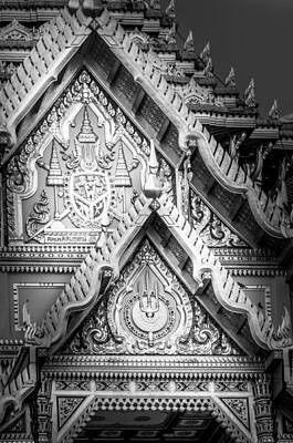 Music Figurative Potraits - Royal Coat of Arms on the Grand Palace in Bangkok Thailand by Colin Utz