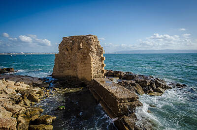 Beach Days - Ruins of the Walls at Acre by David Morefield