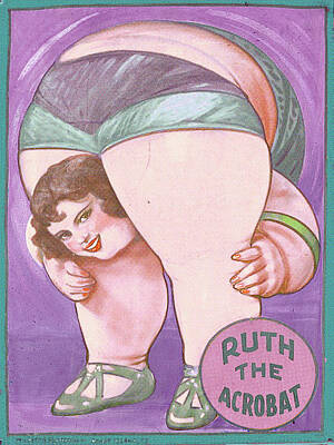 Comics Paintings - Ruth The Acrobat Circus Poster by Tony Rubino