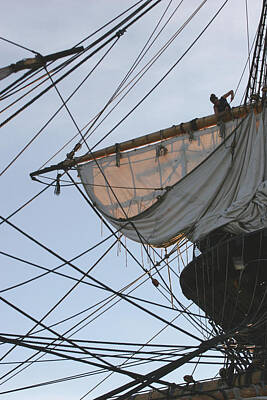 Anne Geddes - Sailor shortening sails on a tall ship by Ulrich Kunst And Bettina Scheidulin