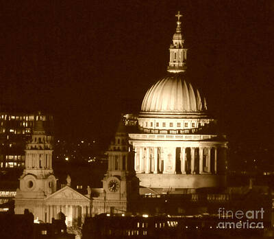 London Skyline Royalty-Free and Rights-Managed Images - Saint Pauls Cathedral by Nick Wardekker