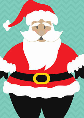 Royalty-Free and Rights-Managed Images - Santa Claus with Medium Skin Tone by Linda Woods