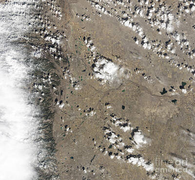 Modern Man Mountains - Satellite View Of Fort Collins by Stocktrek Images