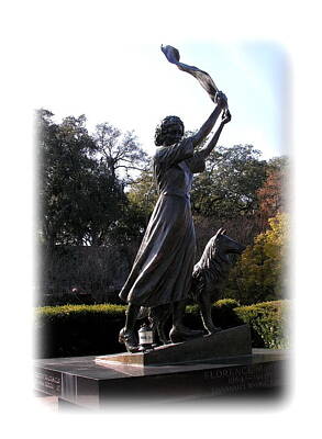 Antique Maps - Savannah Sculpture - Waving Girl by Jacqueline M Lewis