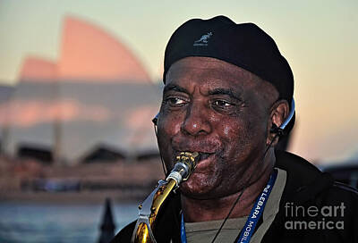 Musician Photo Royalty Free Images - Sax in the City Royalty-Free Image by Kaye Menner
