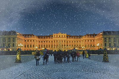 Fantasy Rights Managed Images - Schonbrunn Christmas Market Royalty-Free Image by Joan Carroll