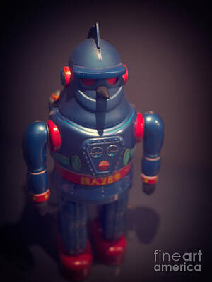 Science Fiction Royalty-Free and Rights-Managed Images - Science Fiction Vintage Robot Toy by Edward Fielding