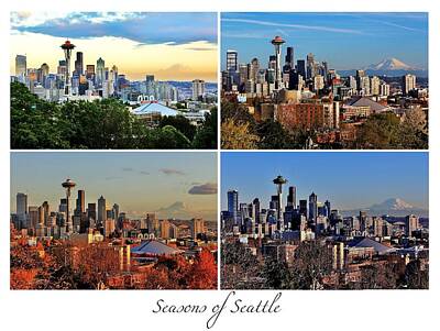 Af One - Seasons of Seattle White with Title by Benjamin Yeager