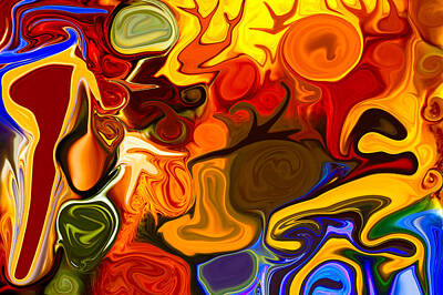 Colorful People Abstract - Senses by Omaste Witkowski