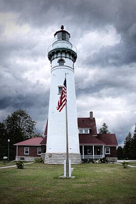 Lets Be Frank - Seul Choix Point Lighthouse in Michigan by Randall Nyhof