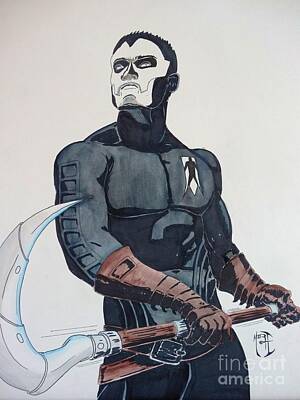 Comics Paintings - Shadowman II by Moore Creative Images