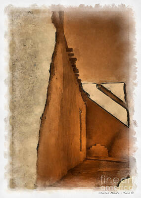 Charles-muhle Royalty-Free and Rights-Managed Images - Shadows in Aquarell   by Charles Muhle
