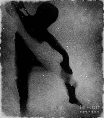 Black And White Rock And Roll Photographs - Silhouette of an Oddity by Jessica S