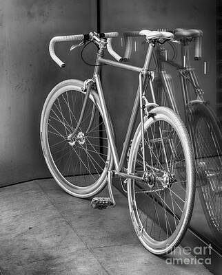 Abstract Graphics Rights Managed Images - Silver Bike BW Royalty-Free Image by Jerry Fornarotto