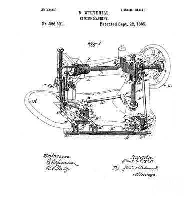 Textured Letters - Singer Sewing Machine Model 27 - Patent Application by Doc Braham