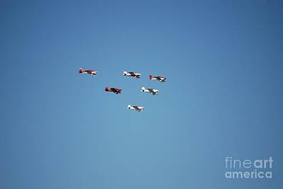 City Lights Rights Managed Images - Six Plane Formation Royalty-Free Image by Mark McReynolds