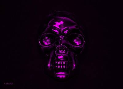 Surrealism Mixed Media Royalty Free Images - SKULL in PURPLE Royalty-Free Image by Rob Hans