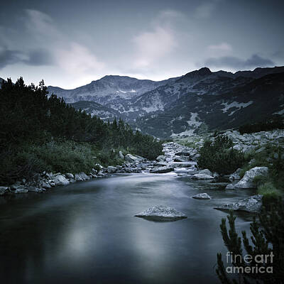 Mountain Royalty-Free and Rights-Managed Images - Small River In The Mountains Of Pirin by Evgeny Kuklev