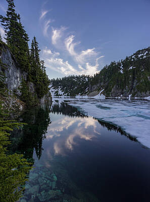 Famous Groups And Duos - Snow Lake Cloudscape by Mike Reid