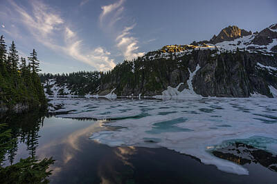 Rustic Cabin - Snow Lake Last Ice by Mike Reid