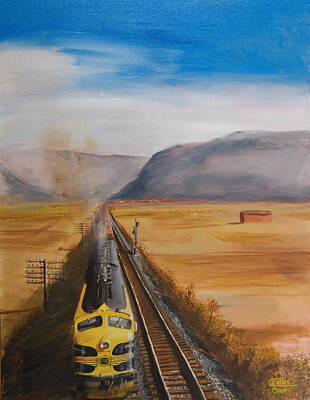 Transportation Paintings - Somewhere West of Corning by Christopher Jenkins
