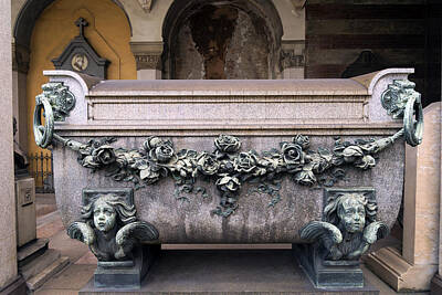 Science Collection - Sommaruga Memorial Sarcophagus Monumental Cemetery Milan Italy by Sally Rockefeller
