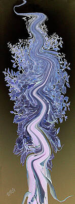 Abstract Flowers Digital Art - Song - Yucca Flower by Ben and Raisa Gertsberg