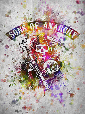 Recently Sold - Transportation Digital Art Royalty Free Images - Sons of Anarchy in Color Royalty-Free Image by Aged Pixel