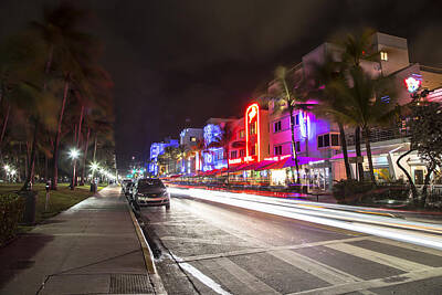 Glass Of Water - South Beach Miami Street by John McGraw