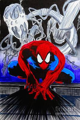 Comics Drawings - Spider-Man Pop by Moore Creative Images