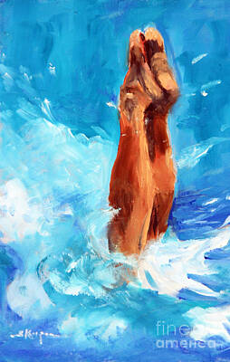 Paintings - Splash Down by Rochelle Koopmann