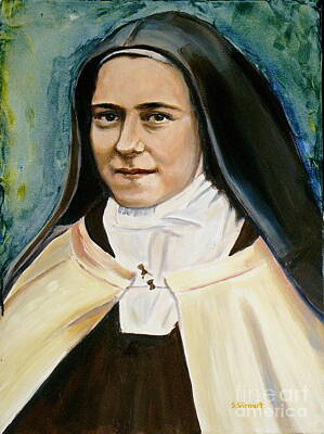 Roses Paintings - St. Therese by Sheila Diemert