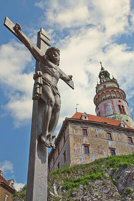 Hipster Animals Royalty Free Images - Statue of the Christ in Cesky Krumlov Royalty-Free Image by Jaroslav Frank