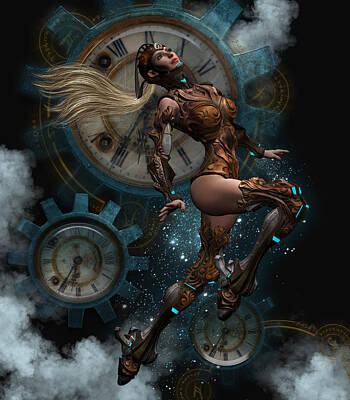 Steampunk Royalty Free Images - Steampunk Voyager Royalty-Free Image by Suzanne Amberson