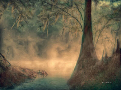 Paintings For Children Cindy Thornton - Steamy Mossy Morning  by Angela Stanton